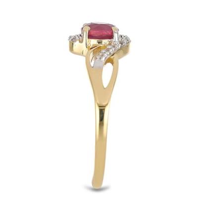 BUY 925 SILVER NATURAL GLASS FILLED RUBY GEMSTONE CLASSIC RING